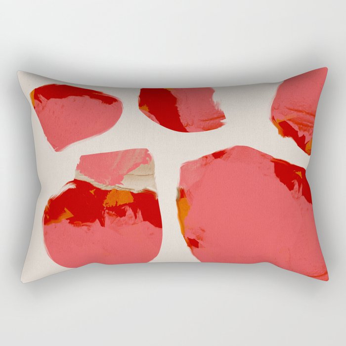 minimal abstract pink shapes Rectangular Pillow Gallery Image 2