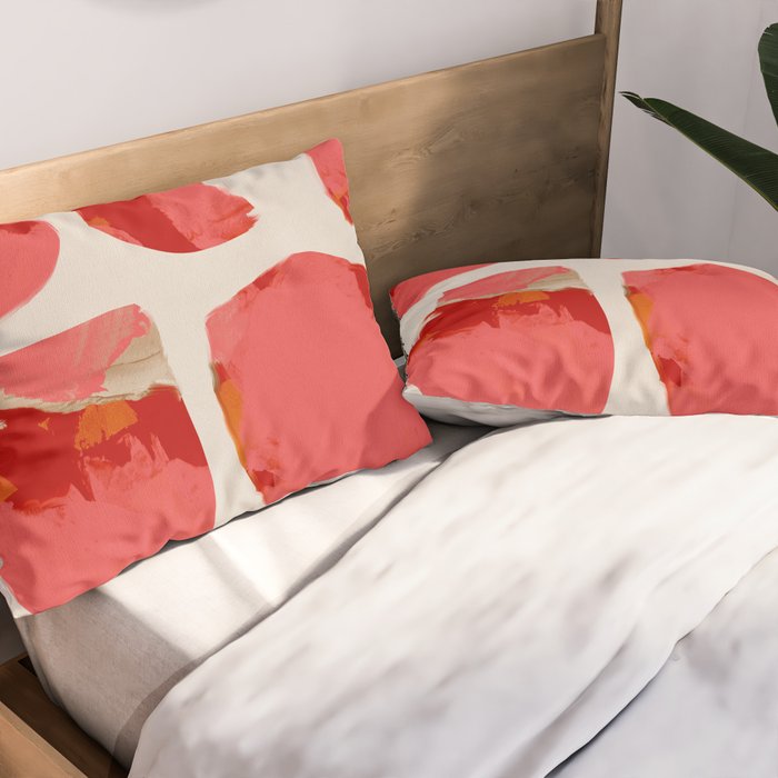 minimal abstract pink shapes Pillow Sham Gallery Image 2