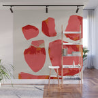 minimal abstract pink shapes Wall Mural Gallery Image 1