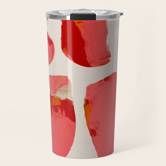 minimal abstract pink shapes Travel Mug Gallery Image 1