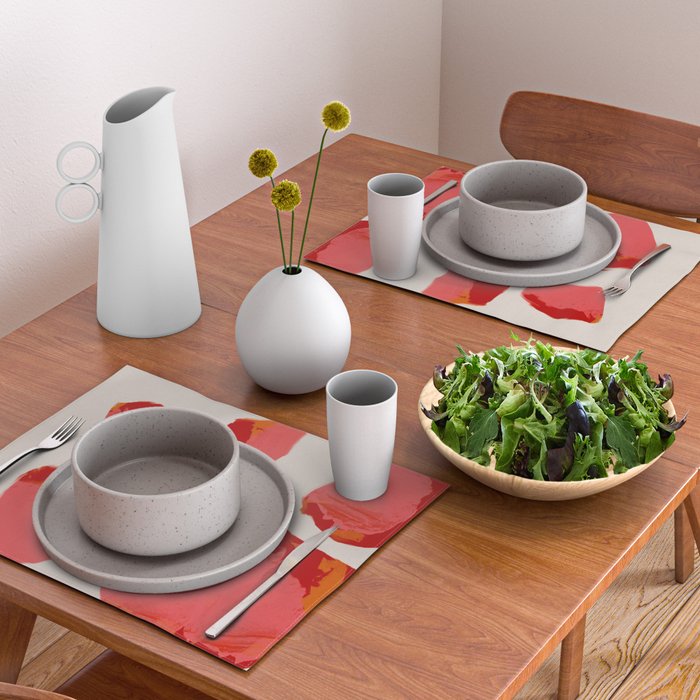 minimal abstract pink shapes Placemat Gallery Image 2