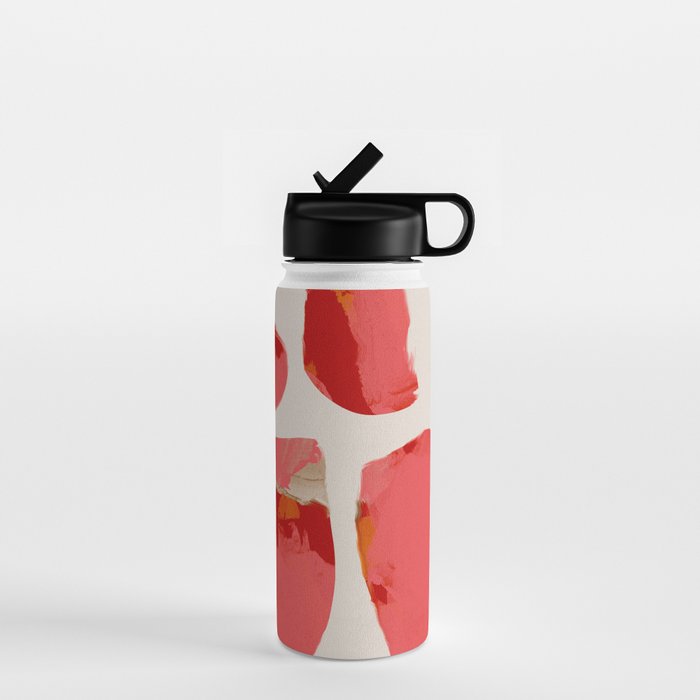minimal abstract pink shapes Water Bottle Gallery Image 1