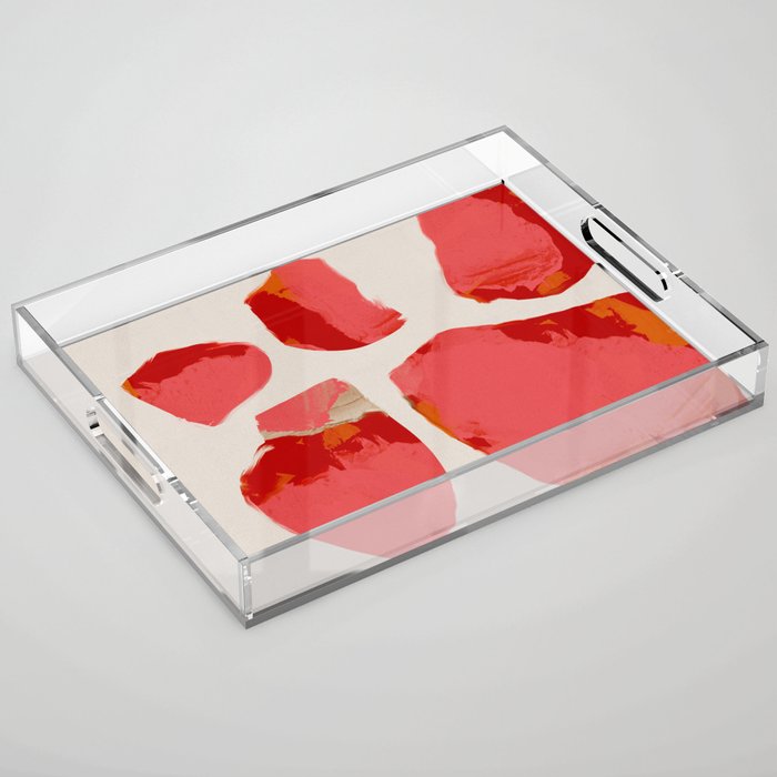 minimal abstract pink shapes Acrylic Tray Gallery Image 1