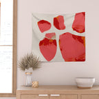 minimal abstract pink shapes Wall Tapestry Gallery Image 2