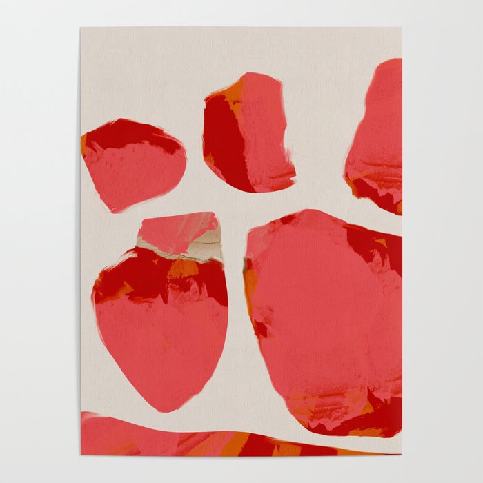 minimal abstract pink shapes Poster Gallery Image 1