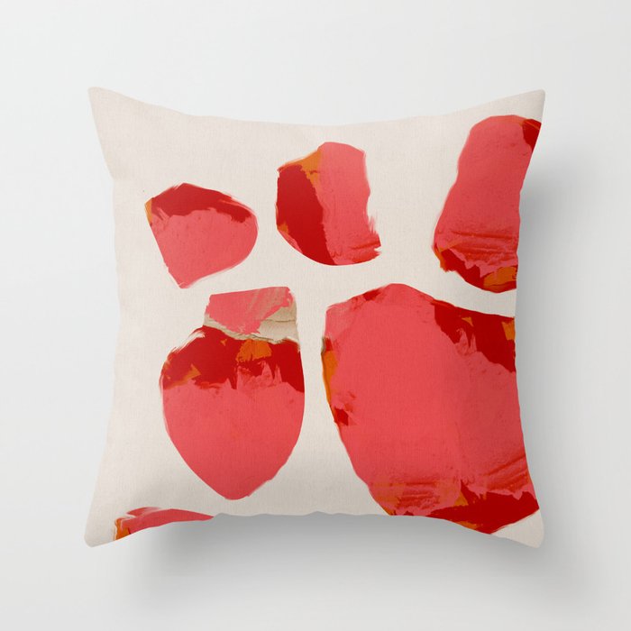 minimal abstract pink shapes Throw Pillow Gallery Image 6