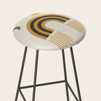 Sun and Moon Rainbow Midcentury style Stool Gallery Image 2