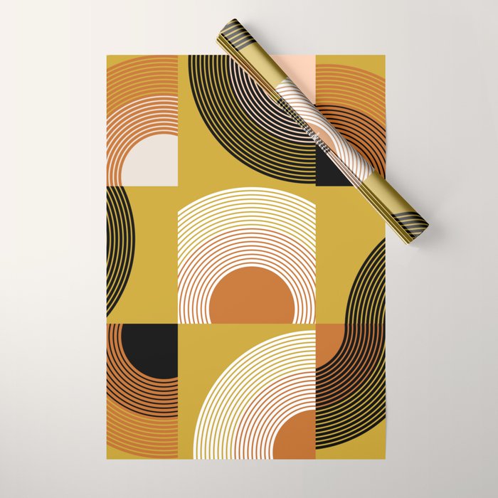 mid century arcs Wrapping Paper Gallery Image 1