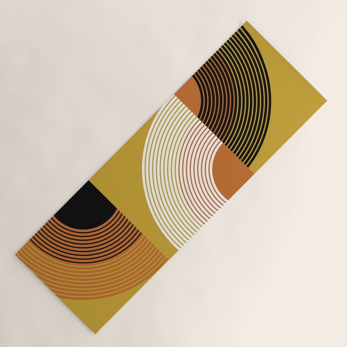 mid century arcs Yoga Mat Gallery Image 1