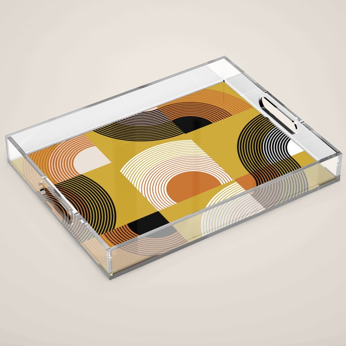 mid century arcs Acrylic Tray Gallery Image 1