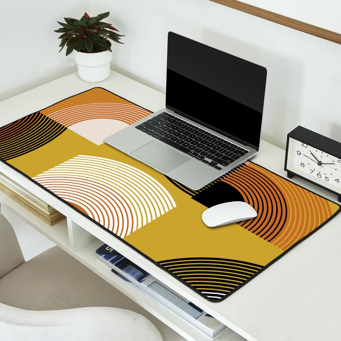 mid century arcs Desk Mat Gallery Image 2