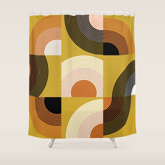 mid century arcs Shower Curtain Gallery Image 1