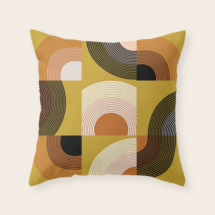 mid century arcs Throw Pillow Gallery Image 6