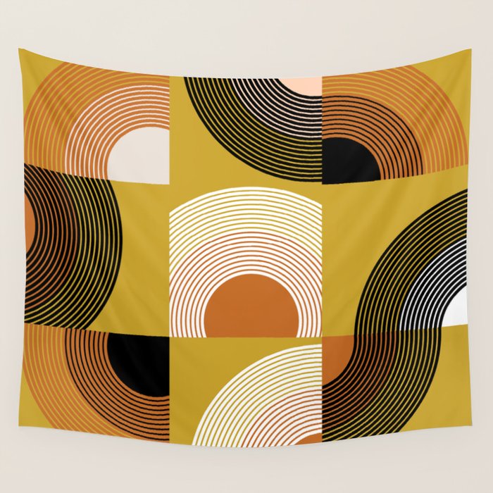 mid century arcs Wall Tapestry Gallery Image 1