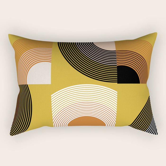 mid century arcs Rectangular Pillow Gallery Image 2