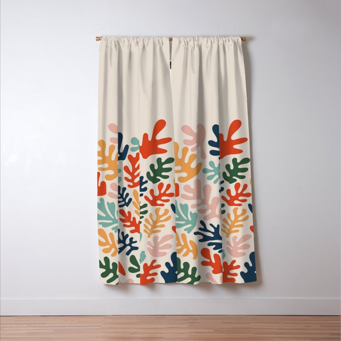 Matisse Colorful Cut Outs Mid Century Modern Art Window Curtain Gallery Image 3