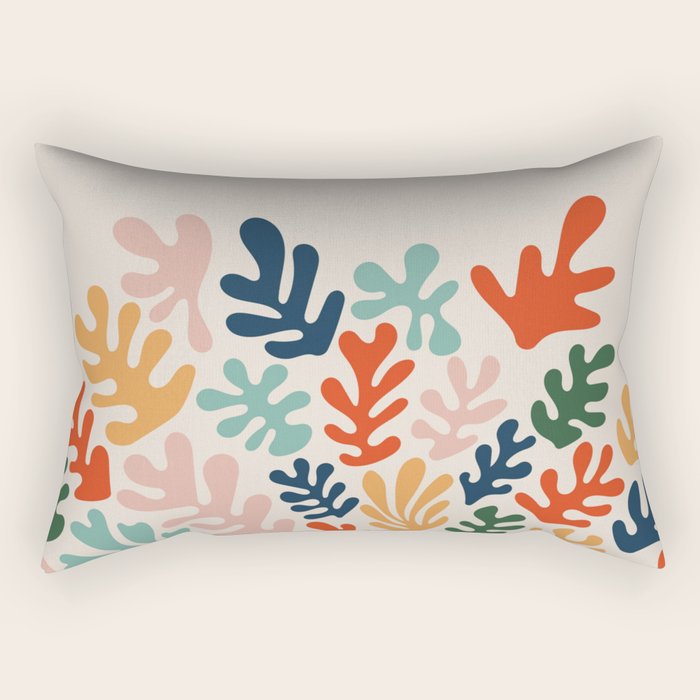 Matisse Colorful Cut Outs Mid Century Modern Art Rectangular Pillow Gallery Image 1
