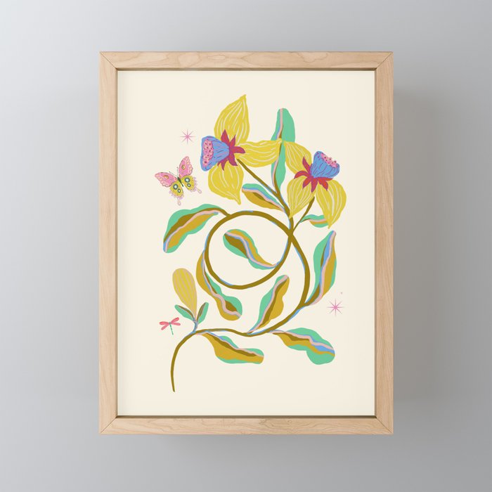 Vibrant daffodils garden Mini Art Print Gallery Image 1