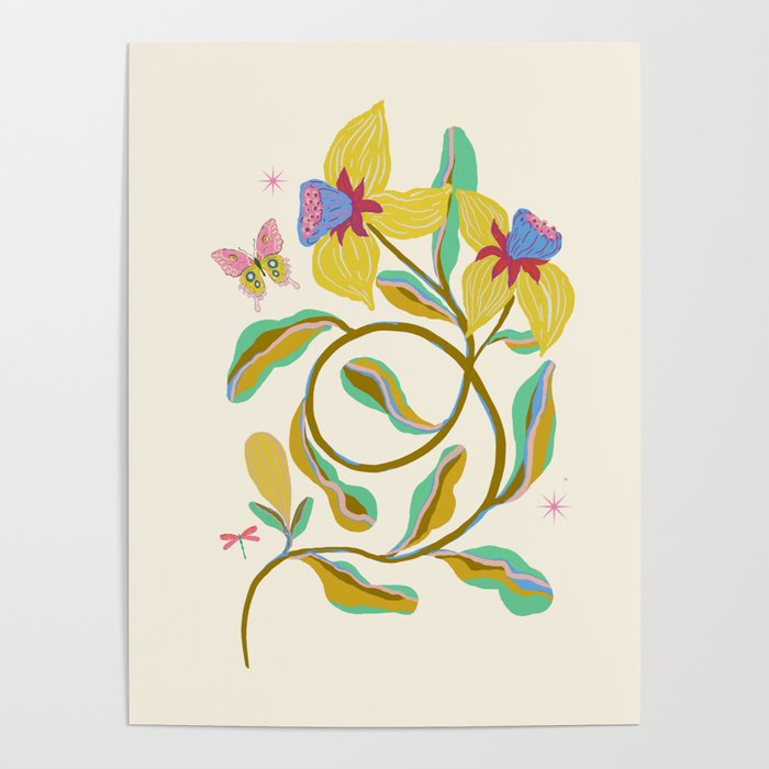 Vibrant daffodils garden Poster Gallery Image 4