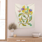 Vibrant daffodils garden Wall Tapestry Gallery Image 2