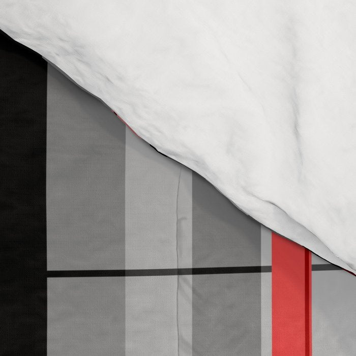 Off the Grid - Abstract - Gray, Black, Red Comforter Gallery Image 4