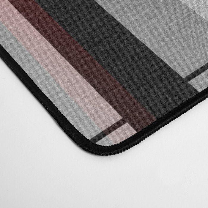 Off the Grid - Abstract - Gray, Black, Red Desk Mat Gallery Image 4