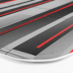 Off the Grid - Abstract - Gray, Black, Red Bath Mat Gallery Image 3