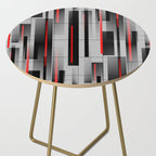 Off the Grid - Abstract - Gray, Black, Red Side Table Gallery Image 2