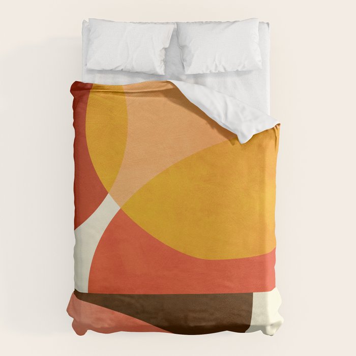 geometric autumn sun abstract Duvet Cover Gallery Image 1