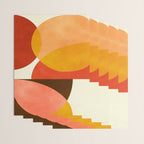 geometric autumn sun abstract Wrapping Paper Gallery Image 3
