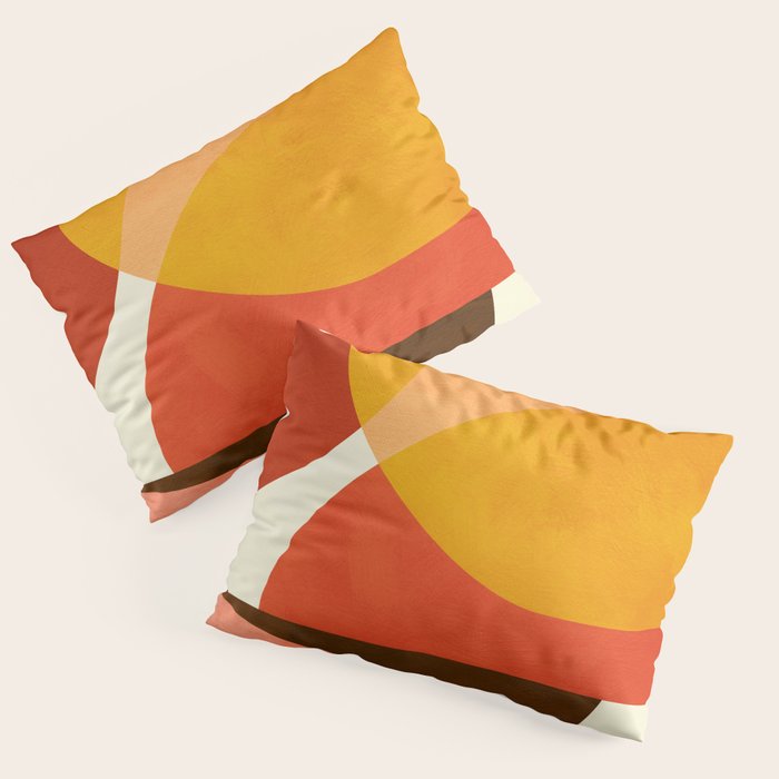 geometric autumn sun abstract Pillow Sham Gallery Image 3