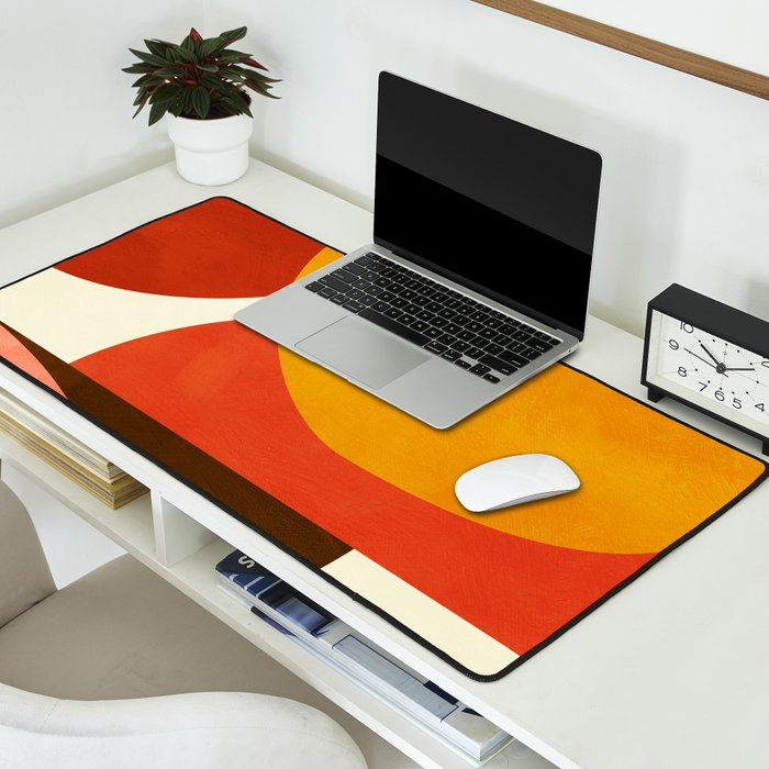 geometric autumn sun abstract Desk Mat Gallery Image 2