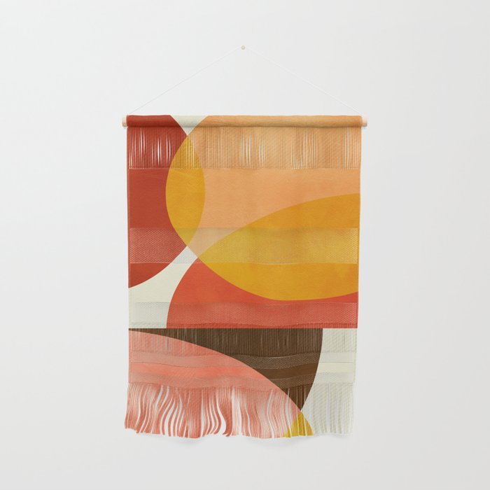geometric autumn sun abstract Wall Hanging Gallery Image 1