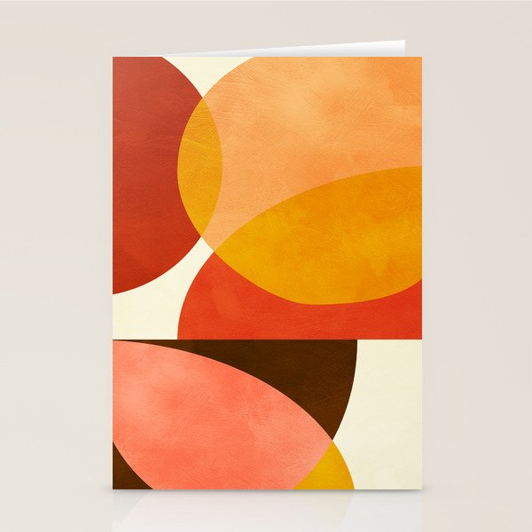 geometric autumn sun abstract Stationery Card Gallery Image 1