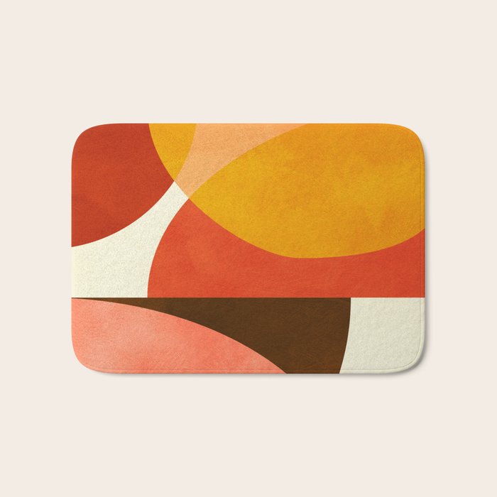 geometric autumn sun abstract Bath Mat Gallery Image 1