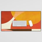 geometric autumn sun abstract Desk Mat Gallery Image 1