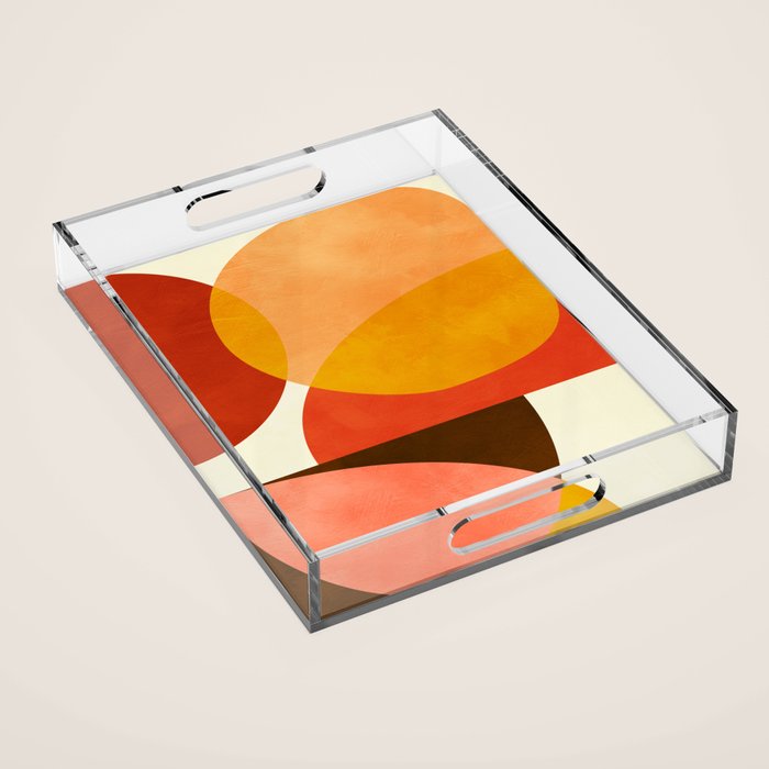 geometric autumn sun abstract Acrylic Tray Gallery Image 1