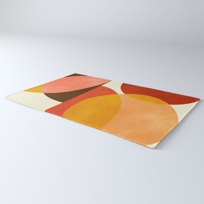 geometric autumn sun abstract Rug Gallery Image 3