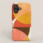 geometric autumn sun abstract iPhone Case Gallery Image 1