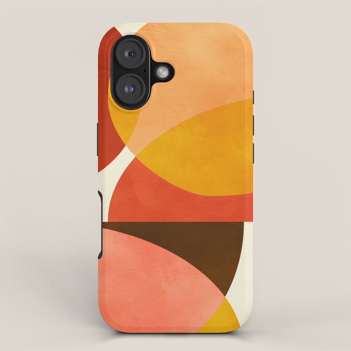 geometric autumn sun abstract iPhone Case Gallery Image 1