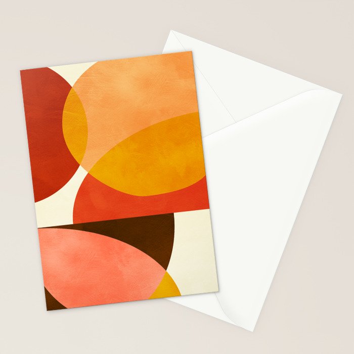 geometric autumn sun abstract Stationery Card Gallery Image 2