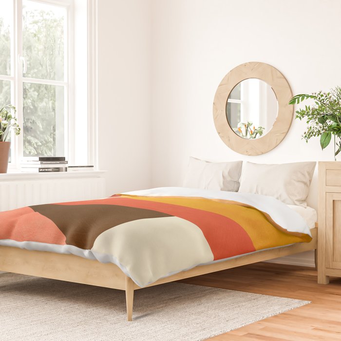 geometric autumn sun abstract Duvet Cover Gallery Image 2