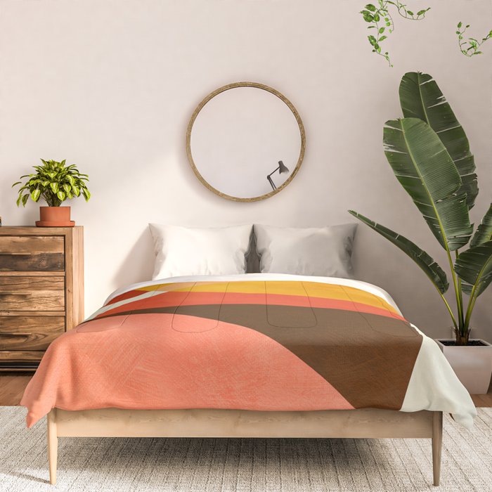 geometric autumn sun abstract Comforter Gallery Image 3