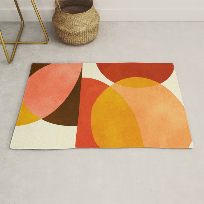 geometric autumn sun abstract Rug Gallery Image 1