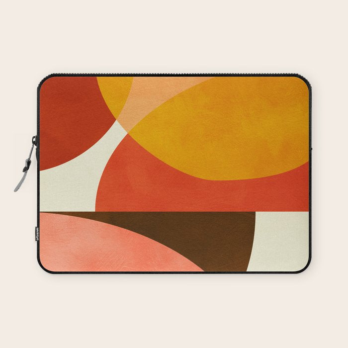 geometric autumn sun abstract Laptop Sleeve Gallery Image 1