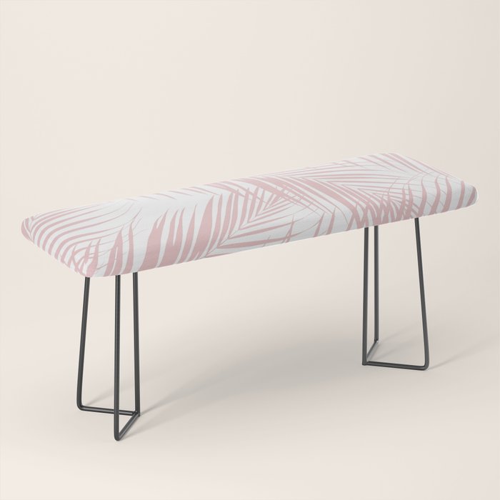 Blush Pink Palm Leaves Dream - Cali Summer Vibes #2 #tropical #decor #art #society6 Bench Gallery Image 1