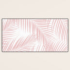 Blush Pink Palm Leaves Dream - Cali Summer Vibes #2 #tropical #decor #art #society6 Desk Mat Gallery Image 3