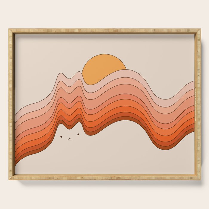 Cat Landscape 174 Serving Tray Gallery Image 1