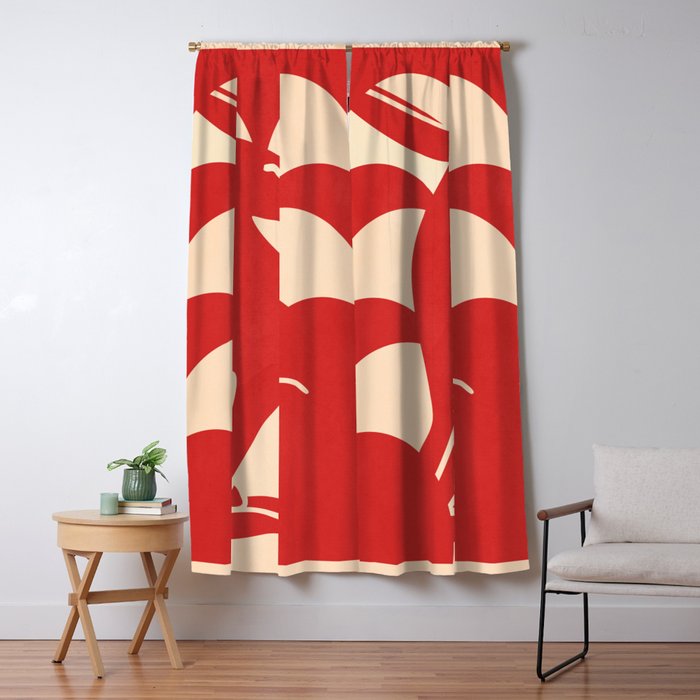 Minimalist Rabbit 4 Window Curtain Gallery Image 1