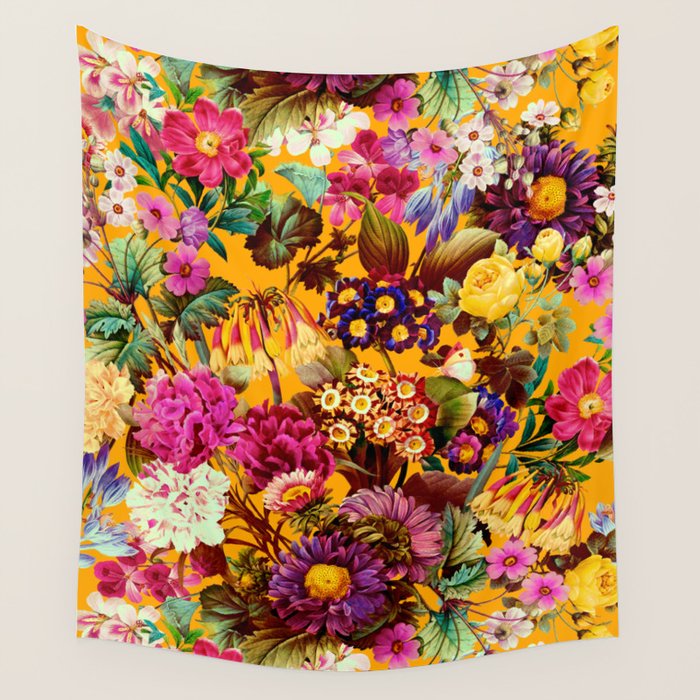Multicolor Botanical Garden Wall Tapestry Gallery Image 1